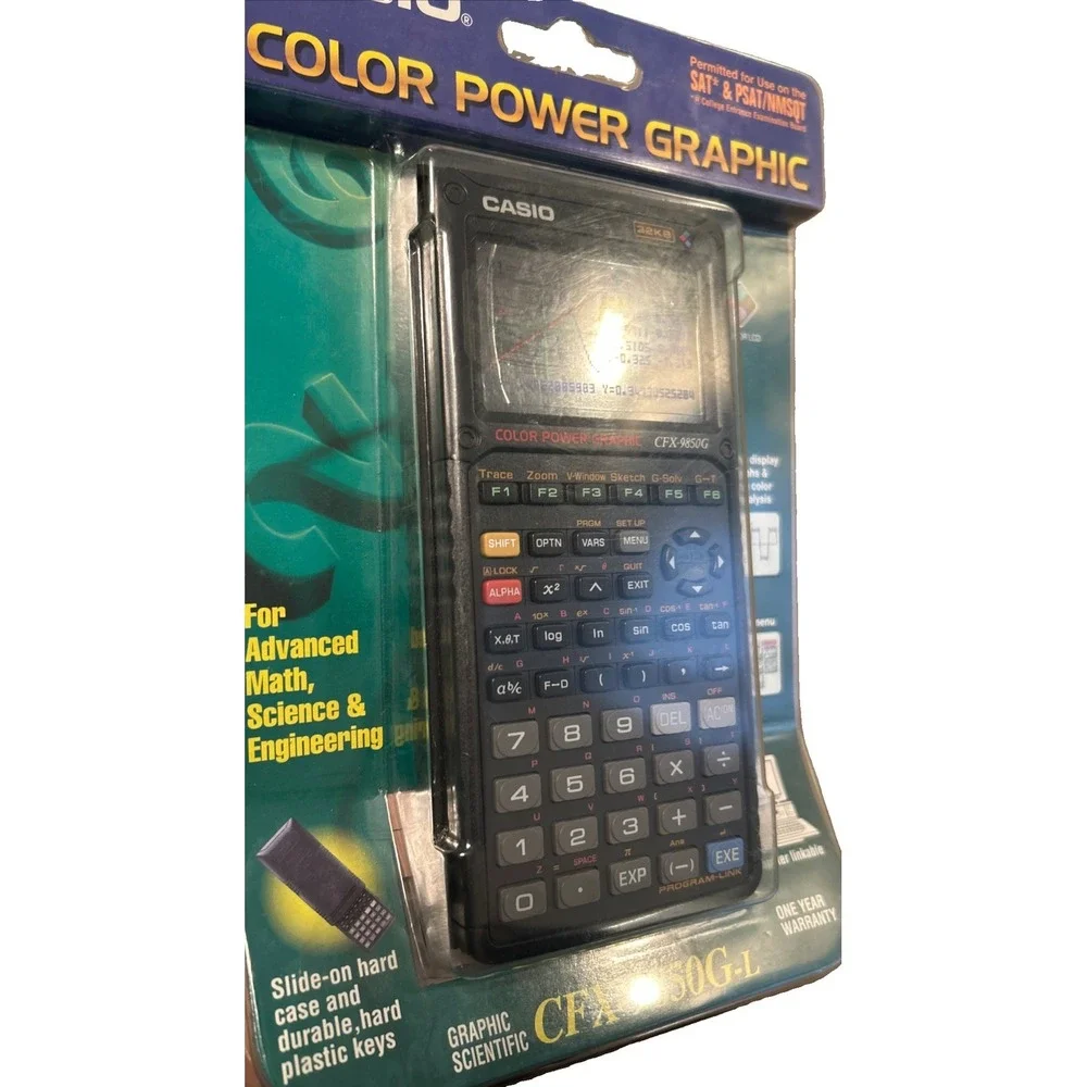 Casio CFX-9850G-L Plus Black Color Graphing Scientific Calculator New SEALED Sat